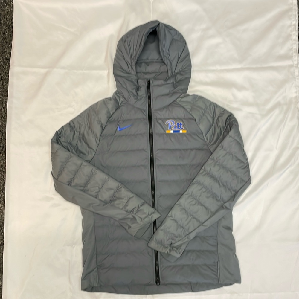 Nike Gray Unisex Puffer Jacket - University of Pittsburgh